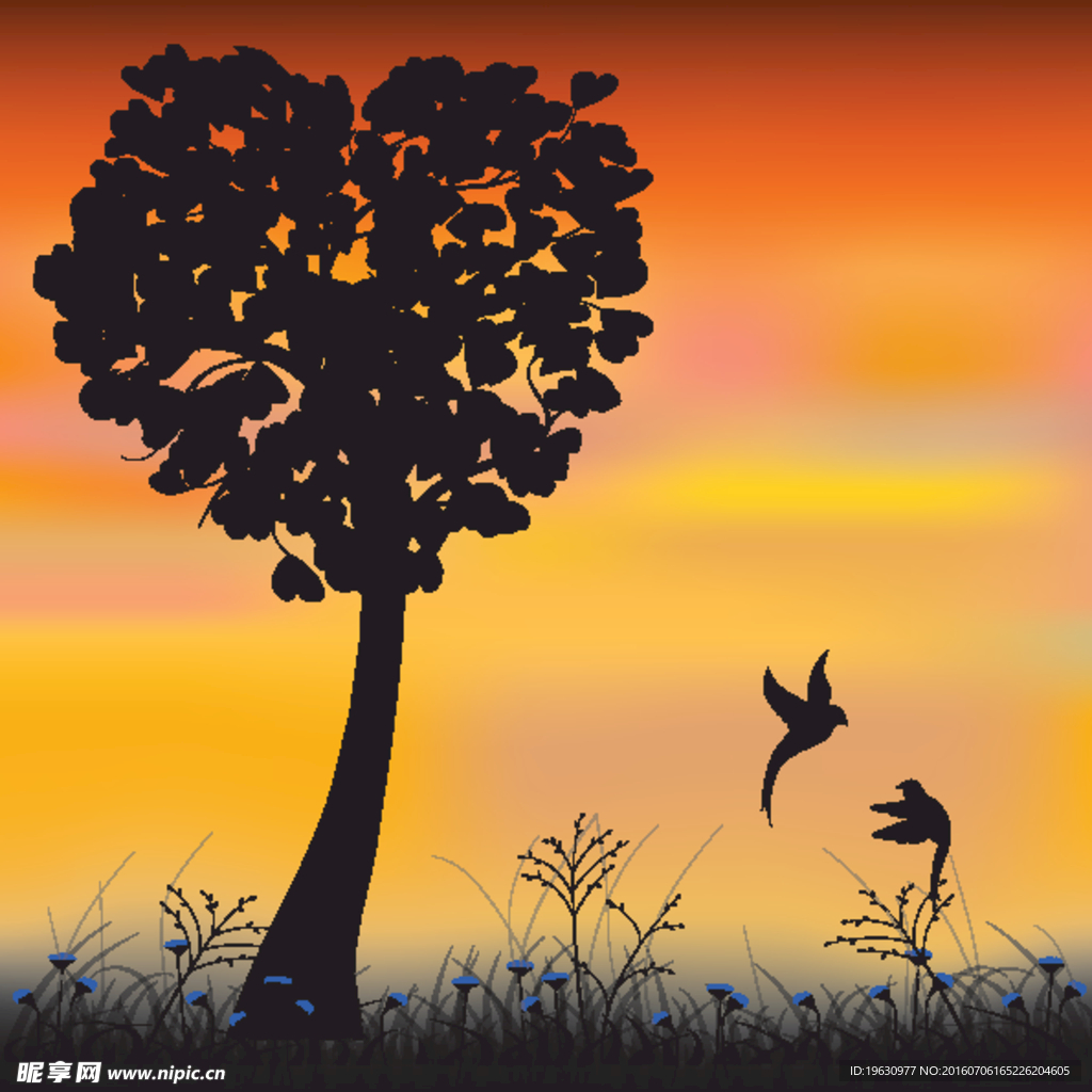 浪漫 背景 卡通 动漫 矢量图