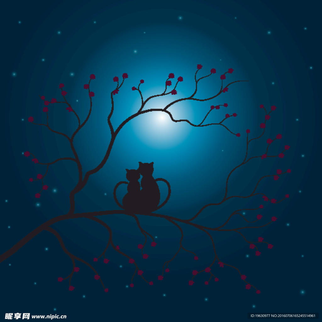 浪漫 背景 卡通 动漫 矢量图