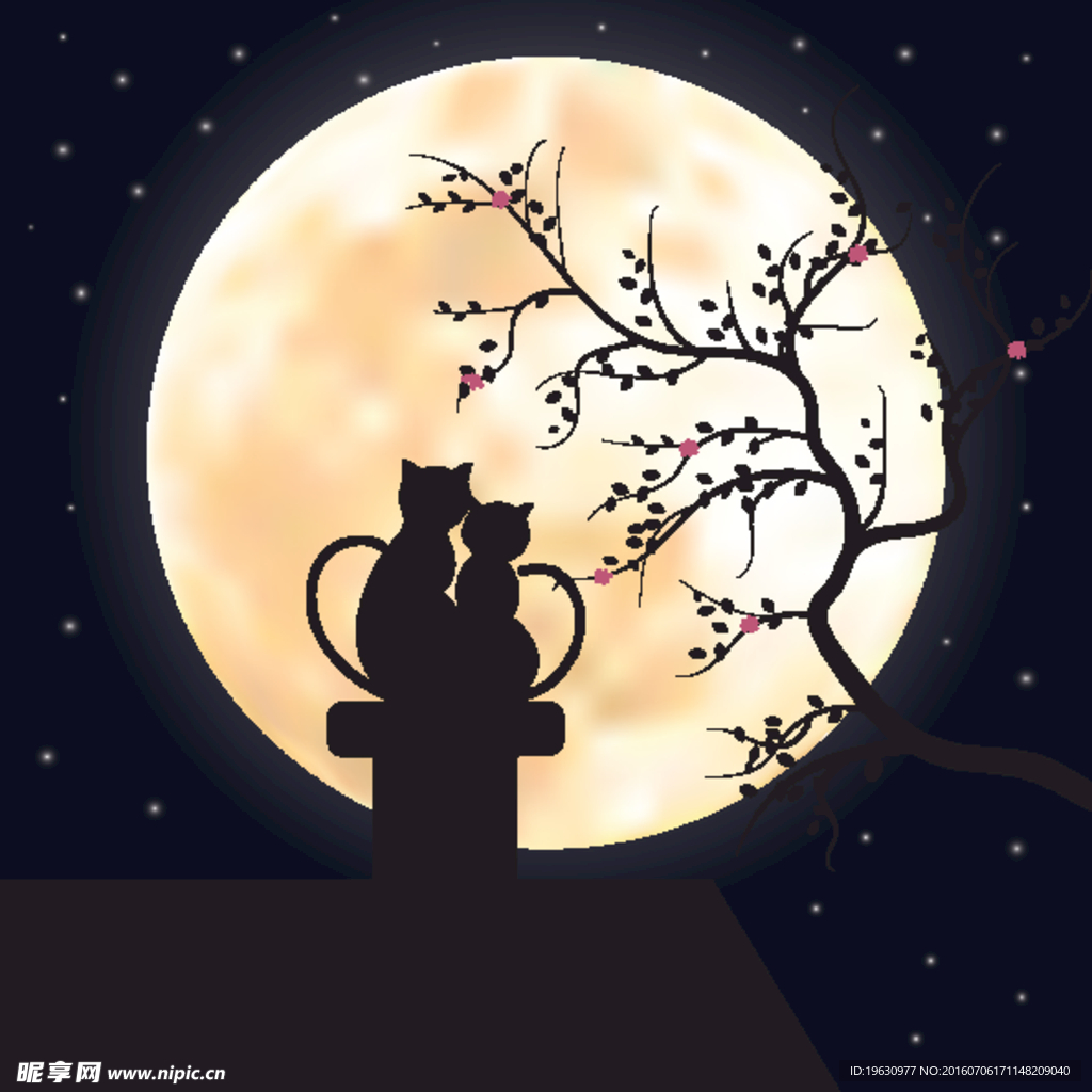 浪漫 背景 卡通 动漫 矢量图