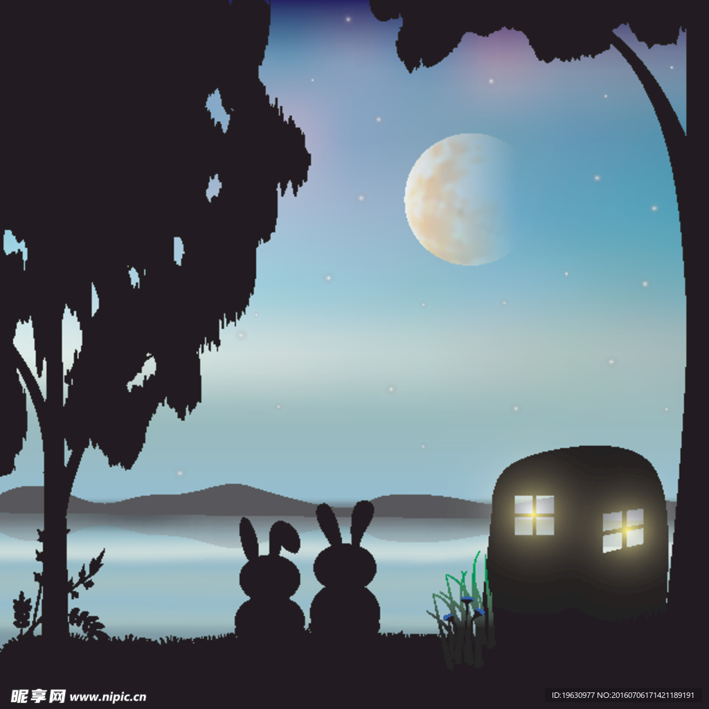 浪漫 背景 卡通 动漫 矢量图