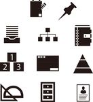 尺子 图钉 网页图标
