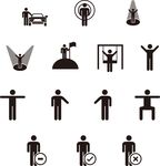 运动人物图标 网页图标
