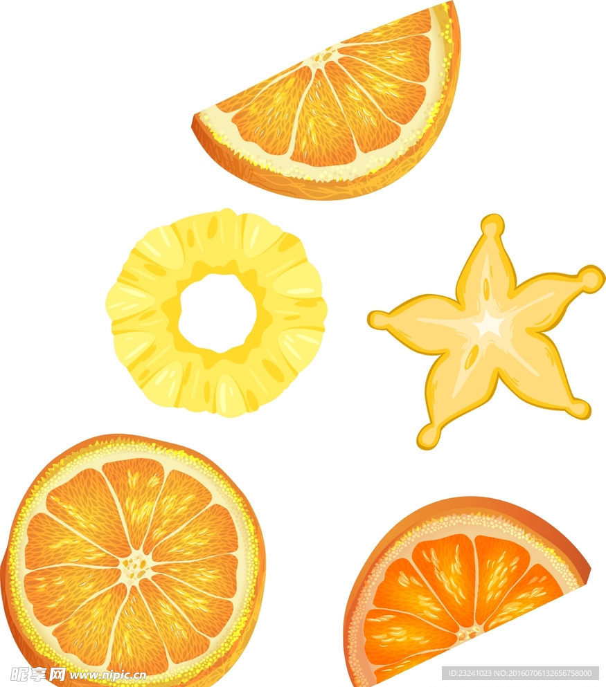 橙子 杨桃 菠萝片