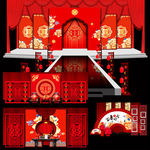 中式婚礼背景