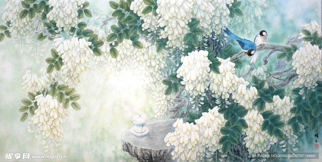 槐花小鸟