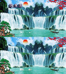 瀑布流水背景视频