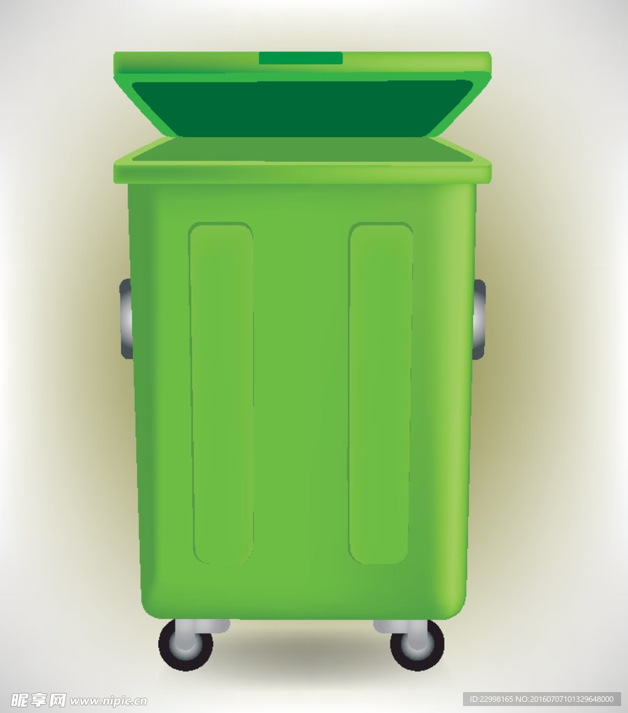 绿色垃圾桶矢量