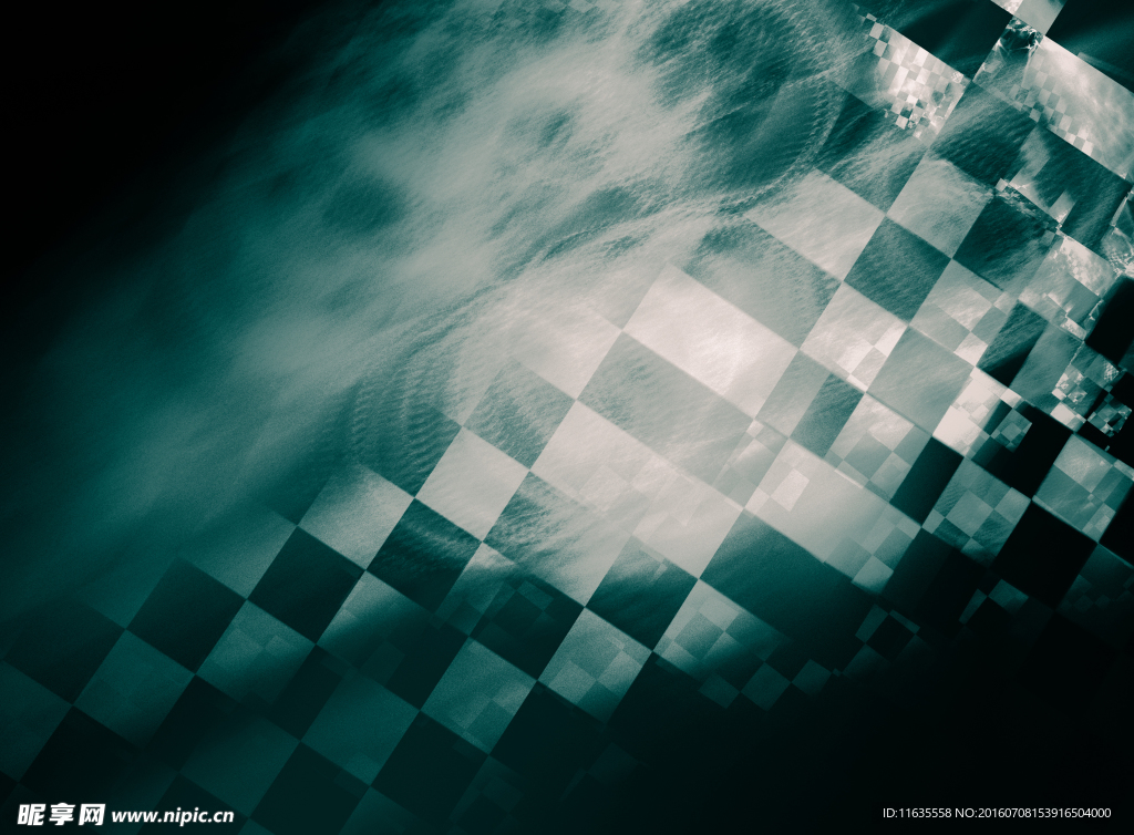 炫彩空间马赛克背景