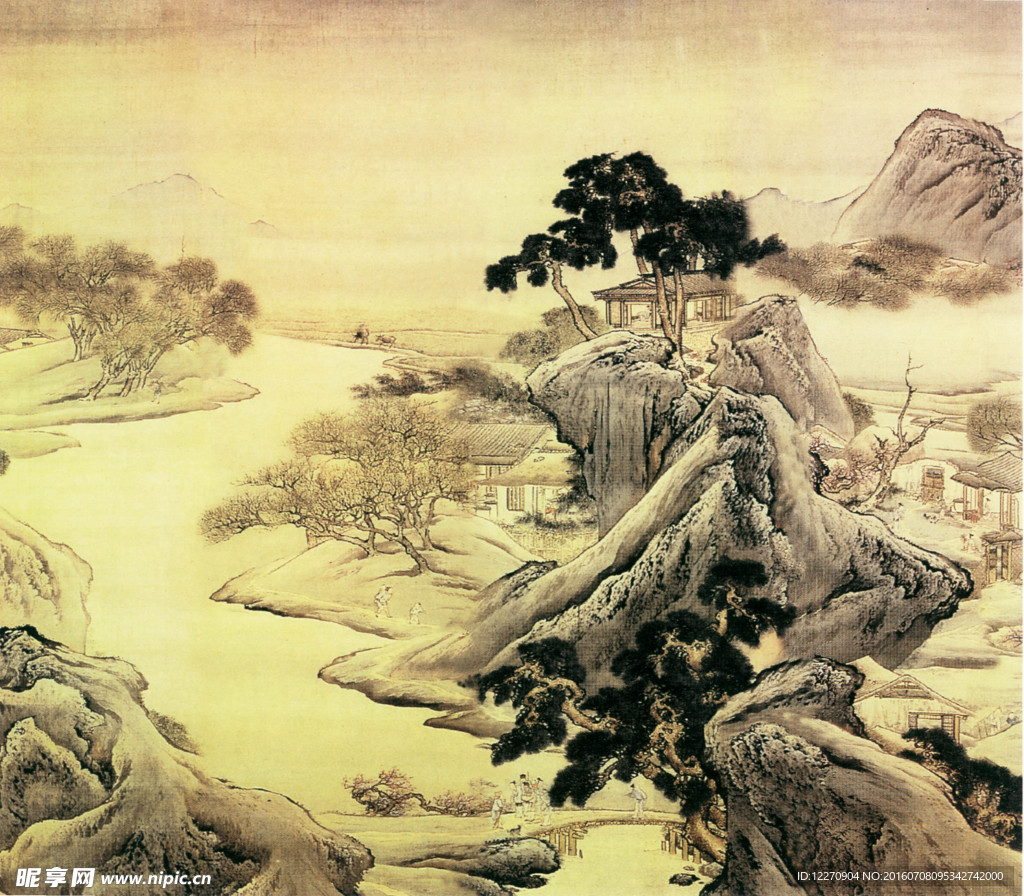 山水画桃源图