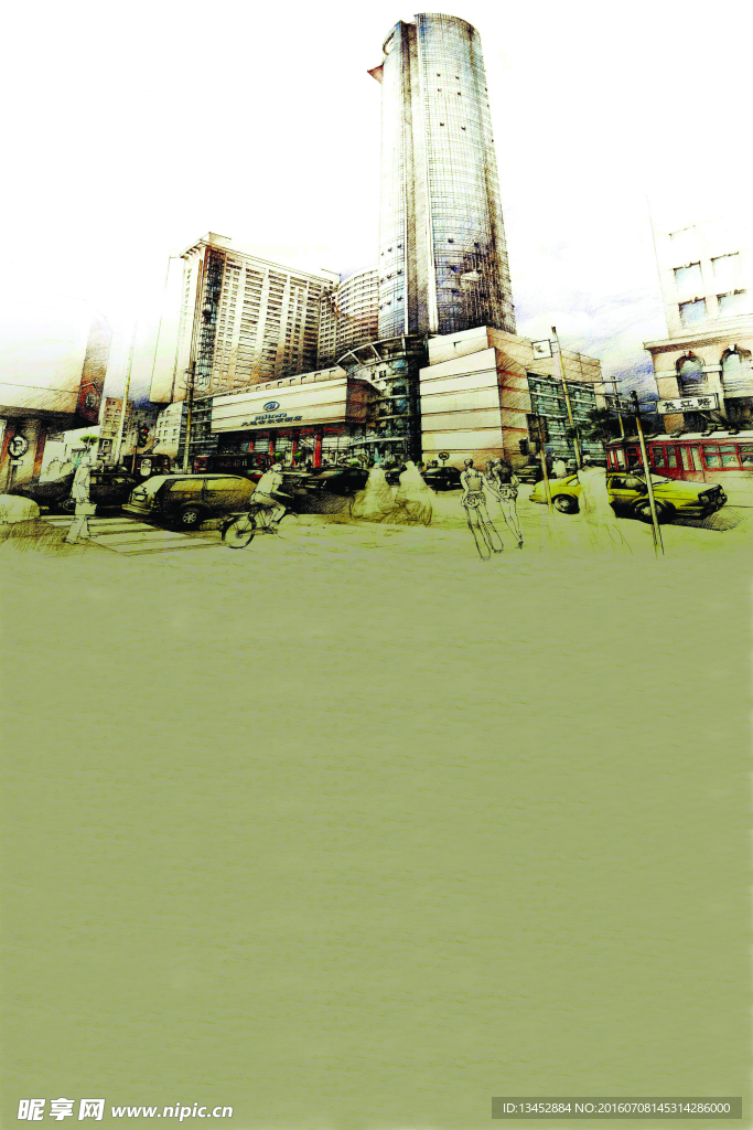 手绘建筑效果图