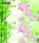 梦幻3D荷花富贵竹特效背景视频