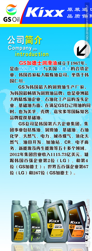 GS润滑油展架