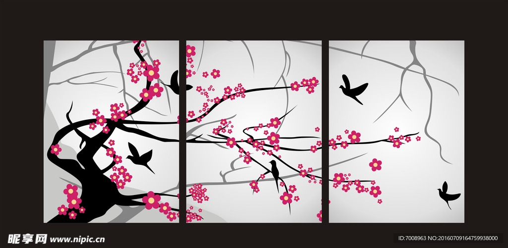 无框画－梅花