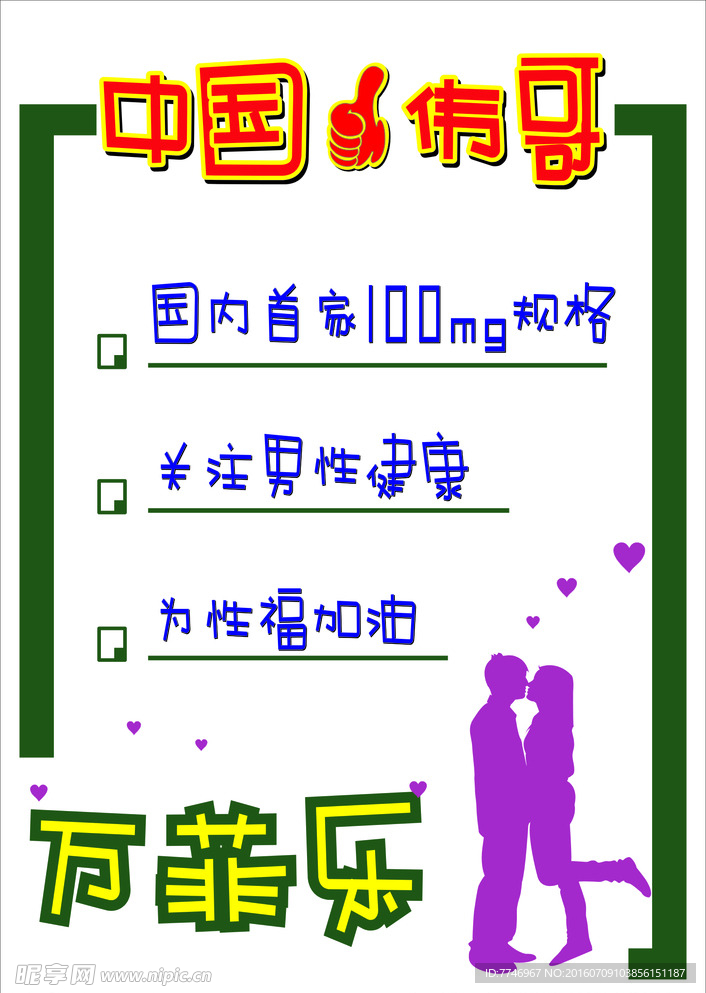 中国伟哥海报