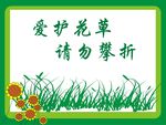 爱护花草