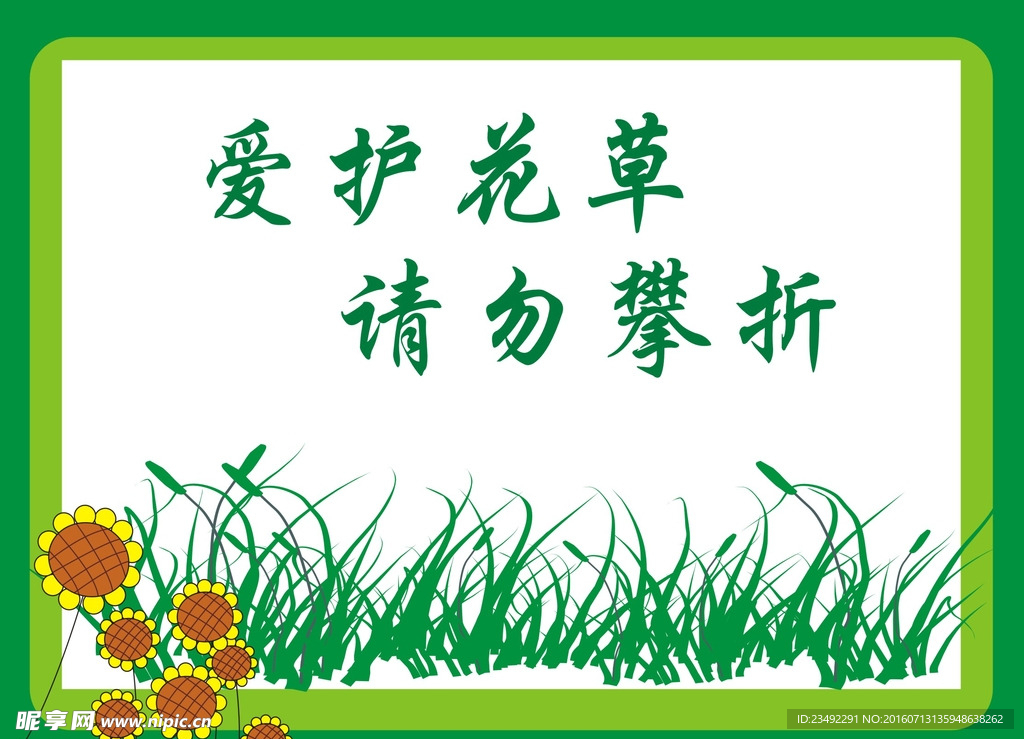 爱护花草