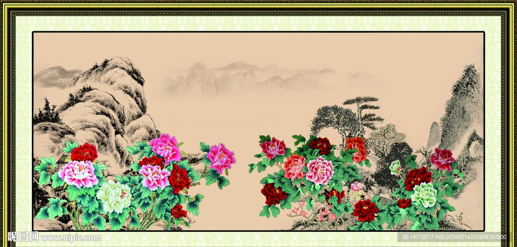 国画牡丹