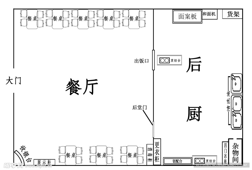 餐厅平面图