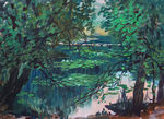 水粉风景