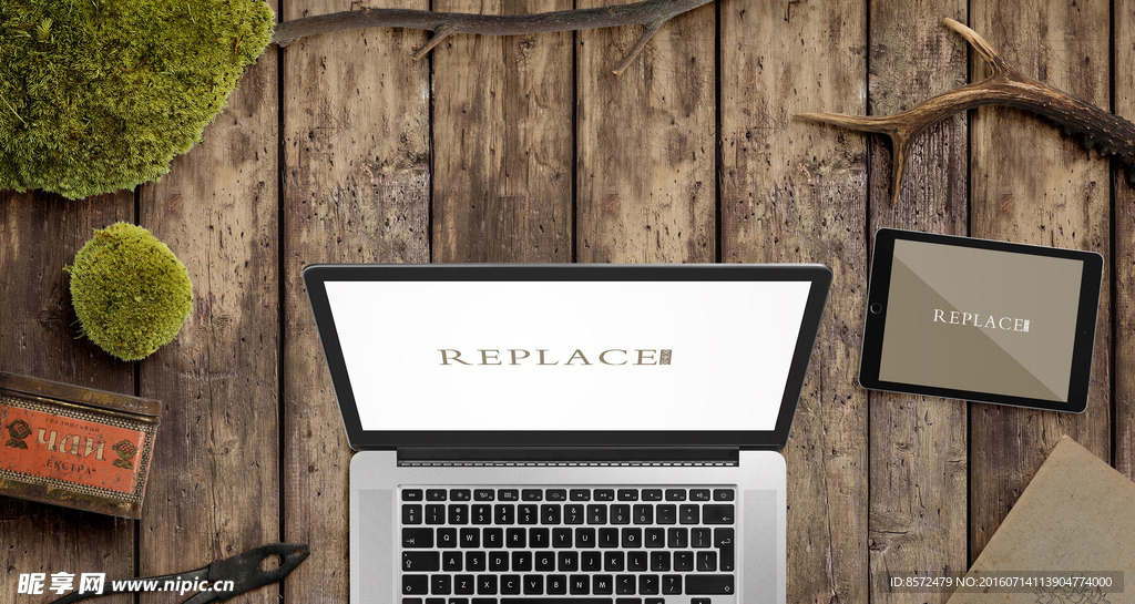 复古笔记本样机