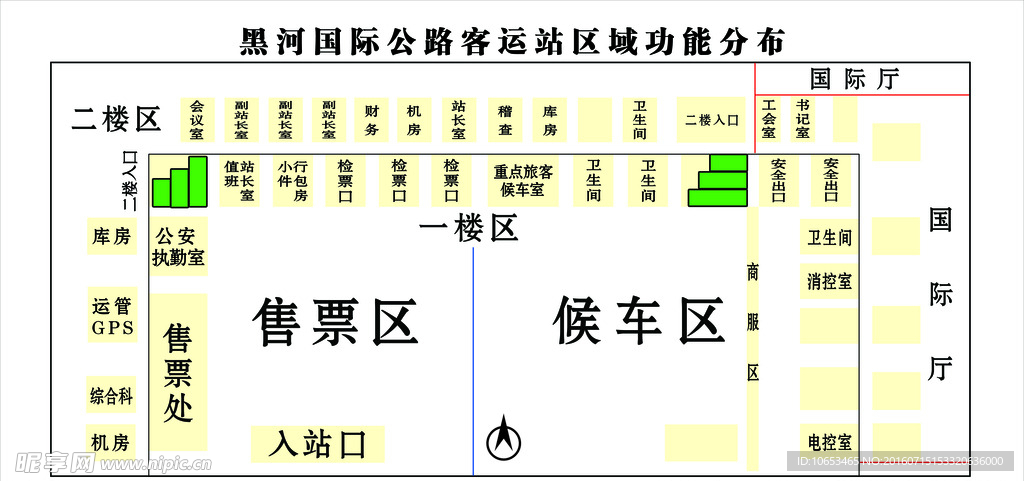 客运站区域功能分布