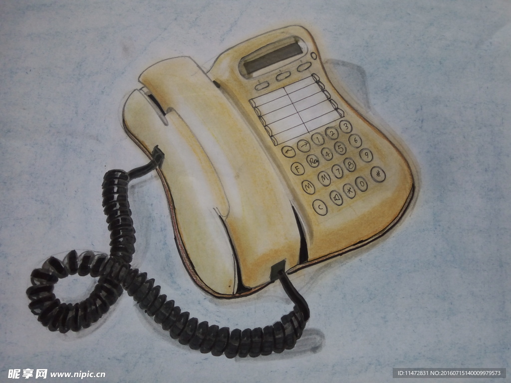 电话机手绘