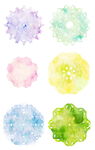 水彩晕染花纹