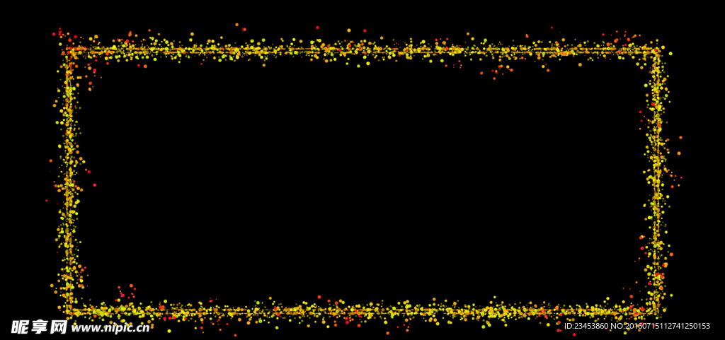 光斑 边框  彩色 红黄 点点