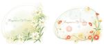 百合红花矢量花纹花框