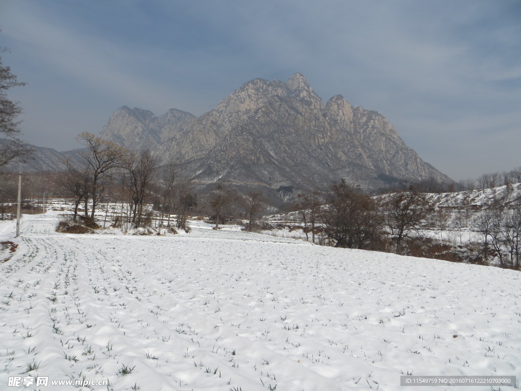 少室山雪景