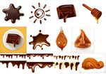 美味的巧克力液体设计矢量素材