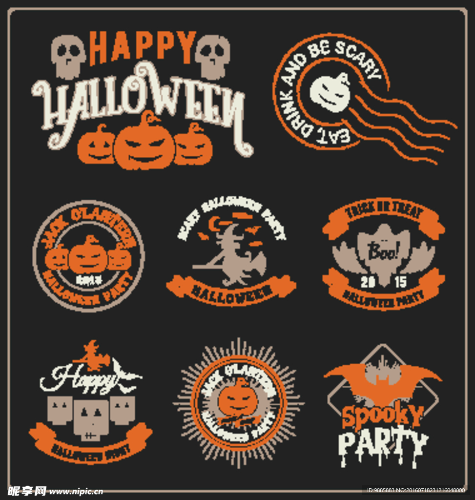 万圣节标签