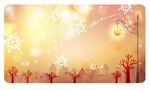 冬日雪花典雅暖色调背景墙