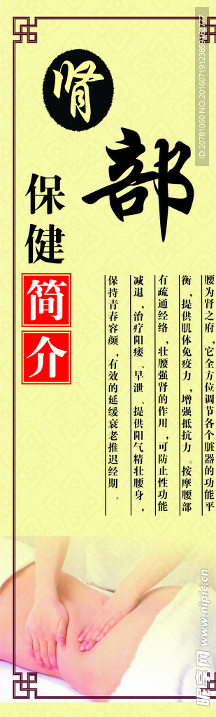 肾部保健展板