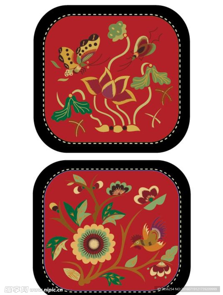花鸟矢量图案