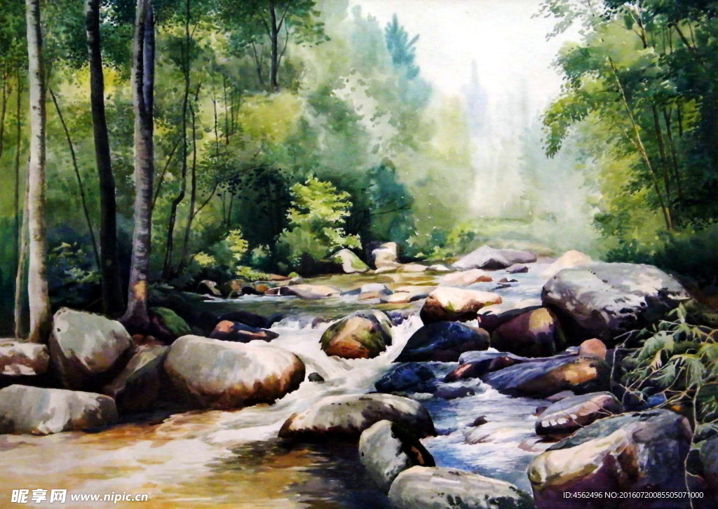 水彩风景画