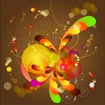 时尚艳丽的花纹矢量素材