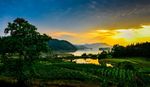 田园黄昏美景