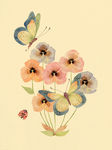 水彩花虫画