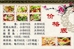 中国风菜单价目表