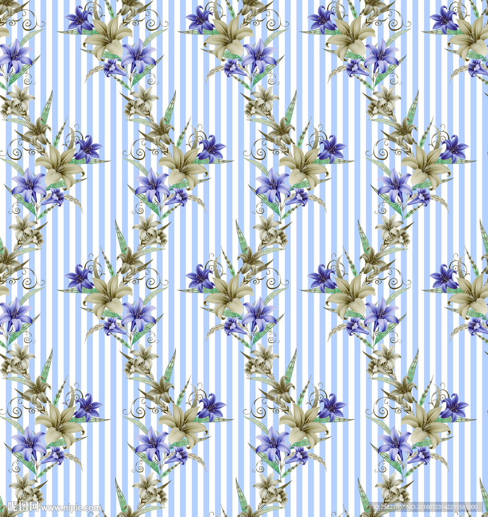 竖条    花朵