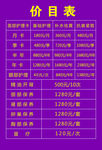 价目表