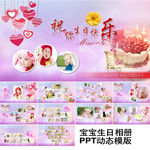 宝宝生日快乐PPT动态模板