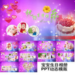 宝宝生日快乐PPT动态模板