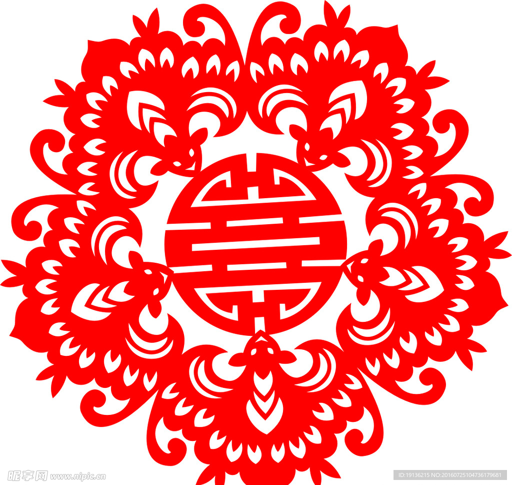矢量剪纸素材