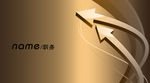 金色商业名片PSD