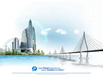 铁索大桥城市远景海报
