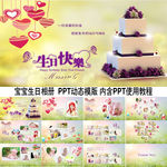 宝宝生日快乐PPT动态模版