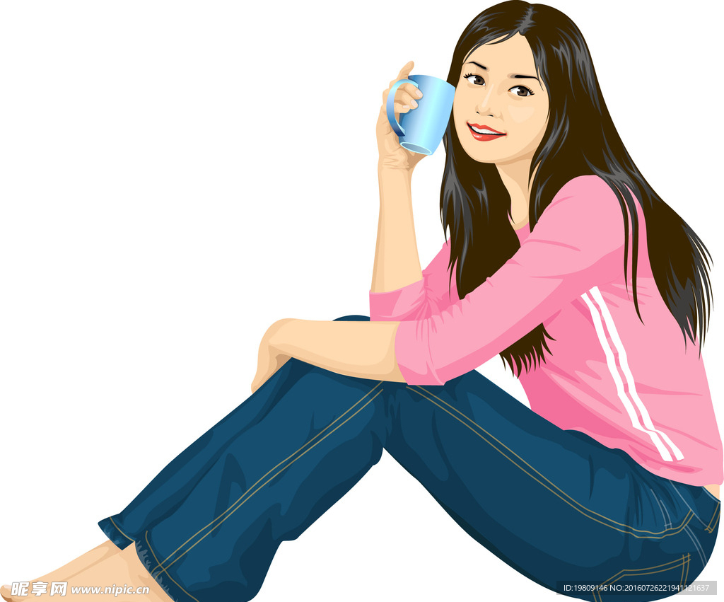 美女矢量图片免费下载