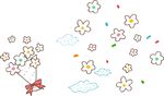 卡通花朵 花束